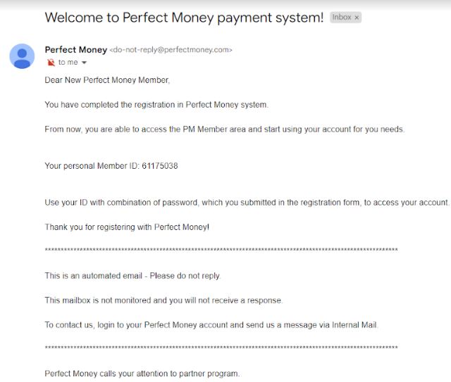 Perfect Money email ID